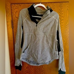 lululemon pullover, gray knit pattern, size 12